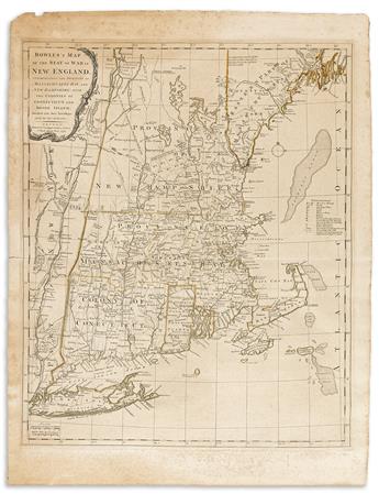 (NEW ENGLAND.) Carington Bowles. Bowles's Map of the Seat of War in New England,                                                                 